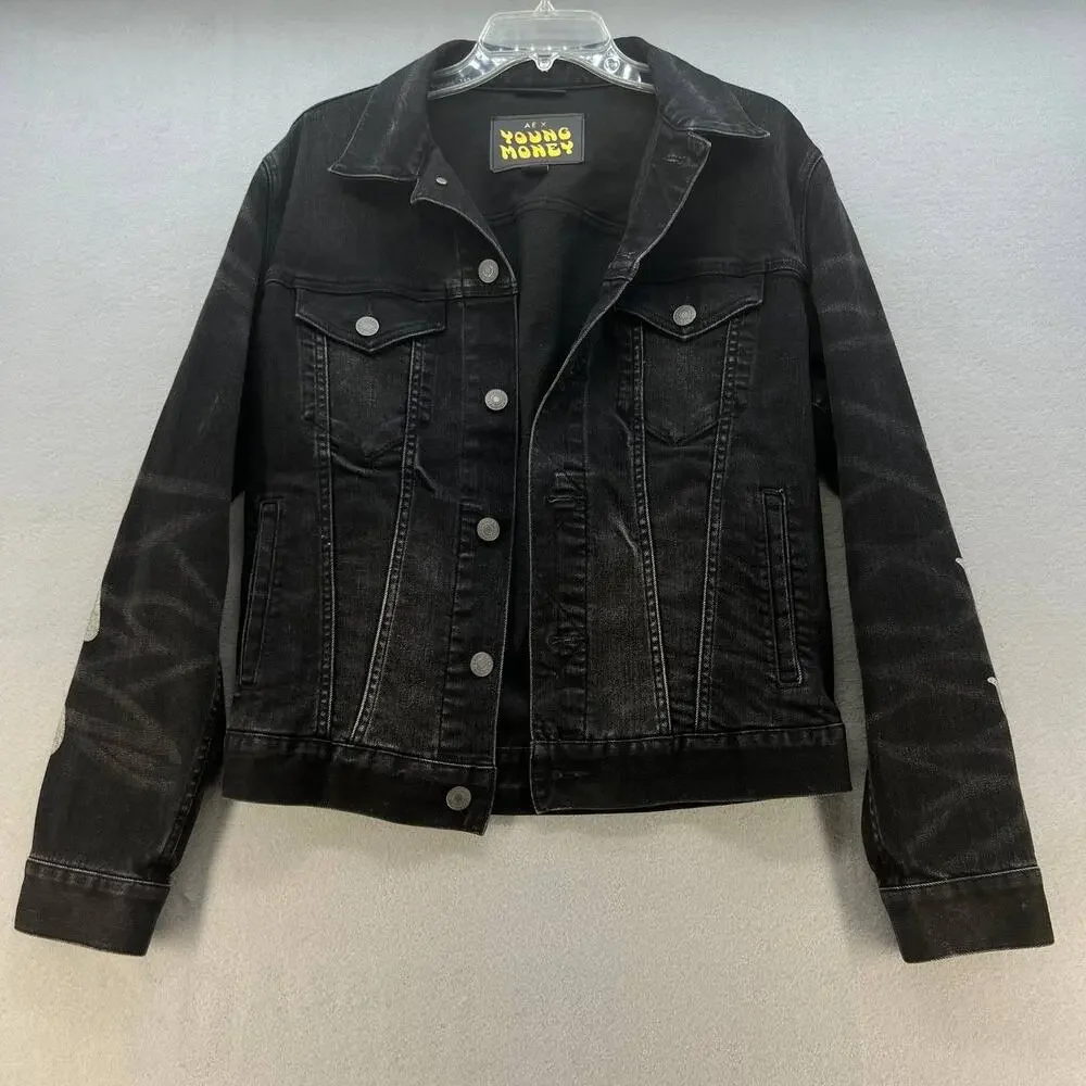 AE X Young Money Unisex Black Denim Jacket - Picture 2 of 15